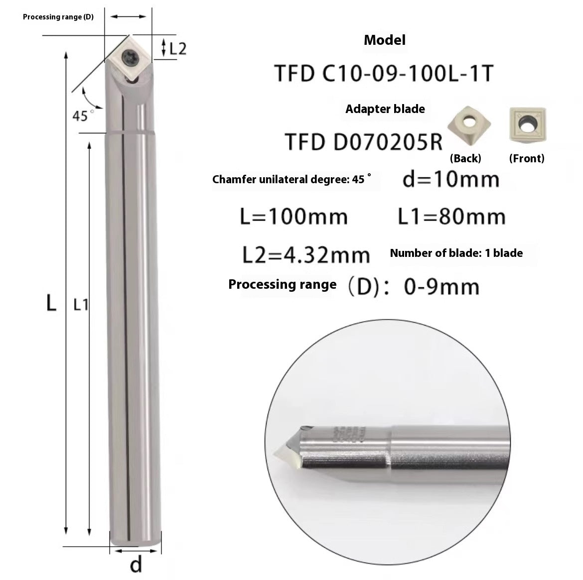 1144-Shedding type fixed-point chamfering cutter 30 degree 45 degree 60 degree chamfering cutter bar SSK/SSP/TCM/SSY/SSO/SSH Shandong Denso Pricision Tools Co.,Ltd.